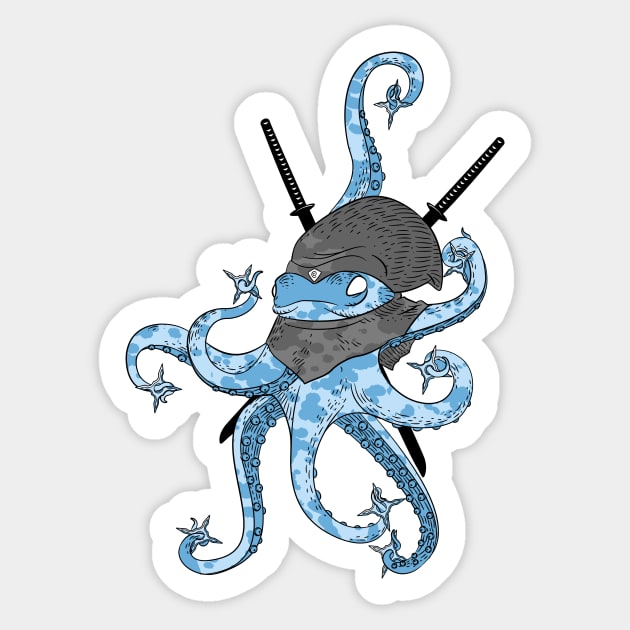 Octo Ninja Sticker by Made With Awesome